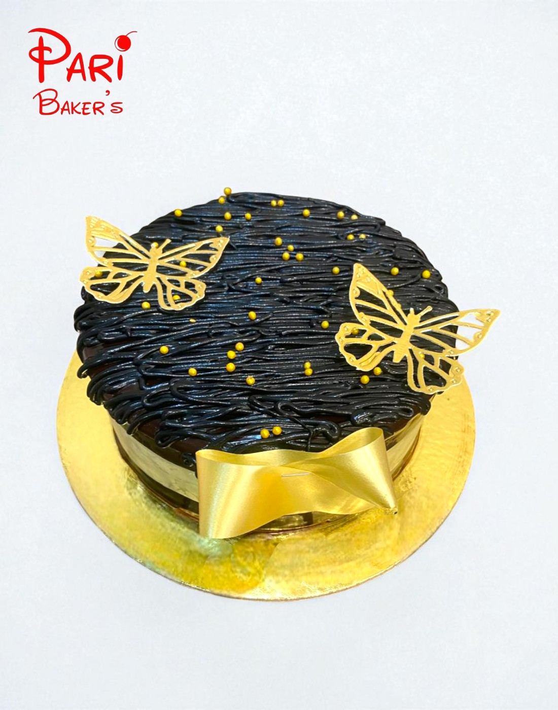 golden butterfly cake