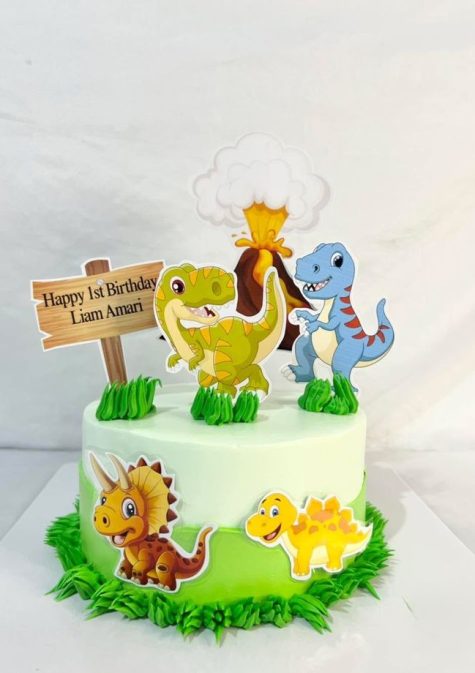 dino theme cake