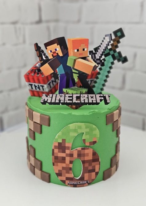 minecraft birthday cake